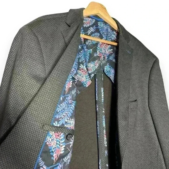 JERMYN & BOND Men’s Sport Coat Blazer Big&Tall 52 R Floral Modern Fit Woven $300 - Picture 14 of 16